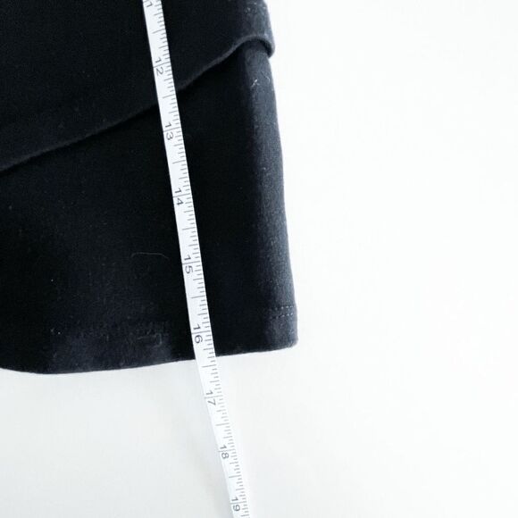 Talula Women's Asymmetrical Hem Mini Pencil Skirt Black Stretchy Size L - Picture 7 of 8